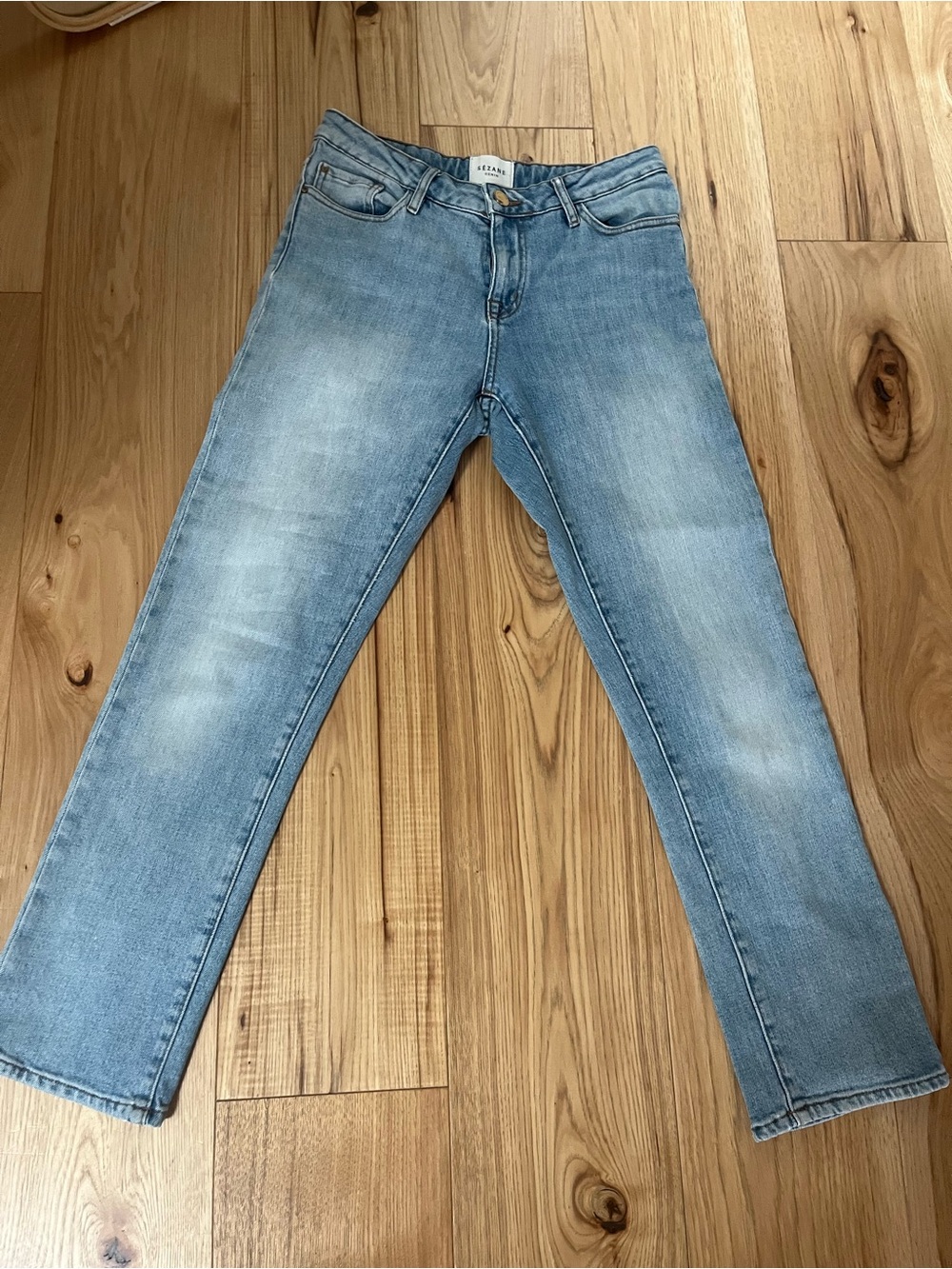 Sezane Light Blue Ankle Jeans